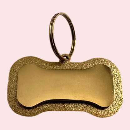 Placa Huesito Satinado Dorado