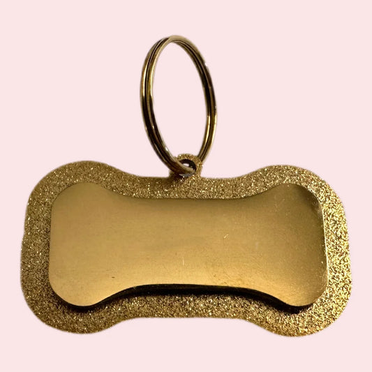Placa Huesito Satinado Dorado