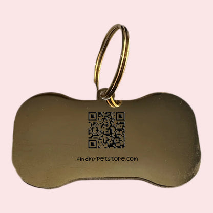 Placa Huesito Satinado Dorado
